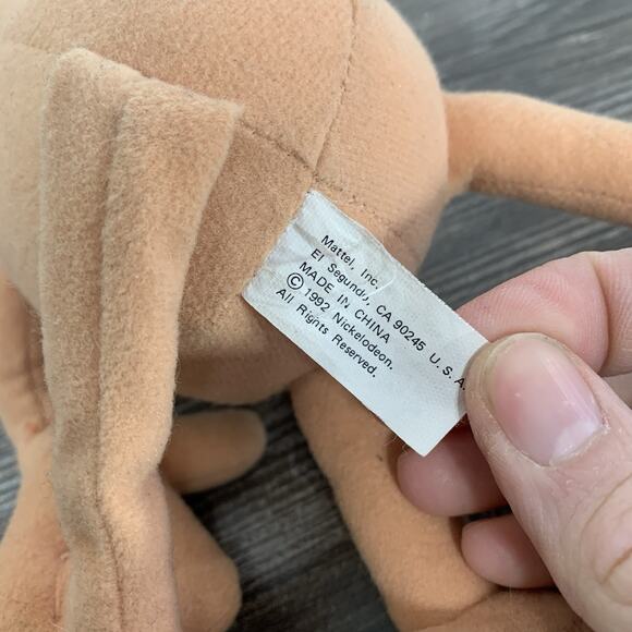 Vintage 1992 Talking Ren Hoek Plush Doll by Mattel Working Condition Nickelodeon - Picture 7 of 7